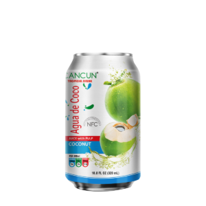 Cancun agua de coco con pulpa 24/330ml