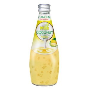 Bebida de leche de coco cancún con nata de coco/banana 290ml x 24