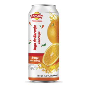 Cancun  naranja jugo con pulpa 490ml x24