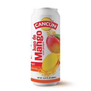 Cancun mango jugo con pulpa 490ml 24
