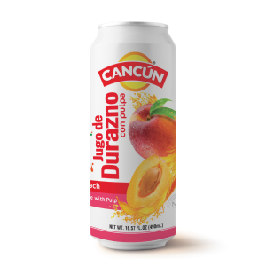 Cancun durazno jugo con pulpa 490ml x24