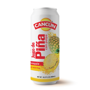 Cancun piña jugo con pulpa 490ml x24