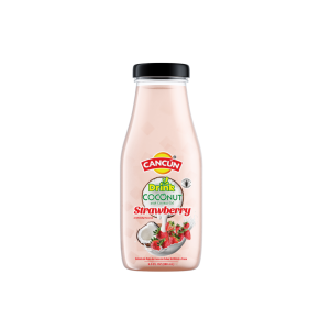 Bebida de leche de coco cancún con nata de coco/fresa 280ml x 24